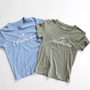 Hollister Tees in Sky Blue and Olive